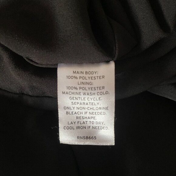 Black Satin Bias-Cut Midi Slip Skirt – Size S - Picture 6 of 8